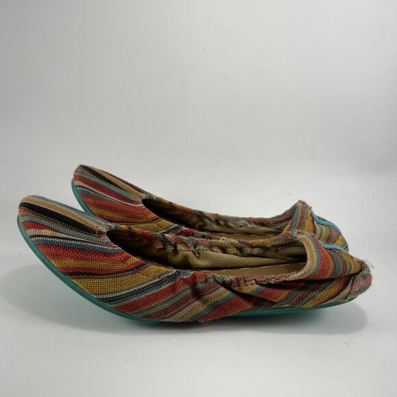 Tieks By Gavrieli Sunset Stripe Travel Flat Ballet Multicolor Womens Size 8 - Picture 4 of 9